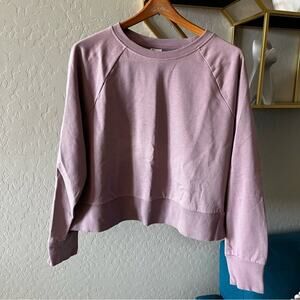 All In Motion mauve dusty rose crop athletic sweatshirt womens size XL